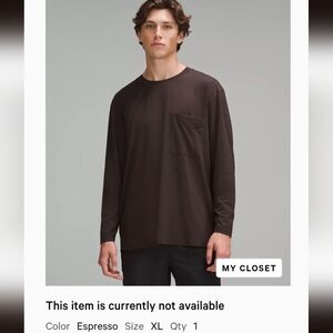 lululemon athletica Espresso Long Sleeve Tee